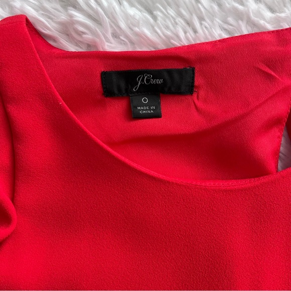 J. Crew | NWOT ✨ Bright Red Crepe 365 Sleeveless Ruffle Wide Leg Jumpsuit - Picture 10 of 13